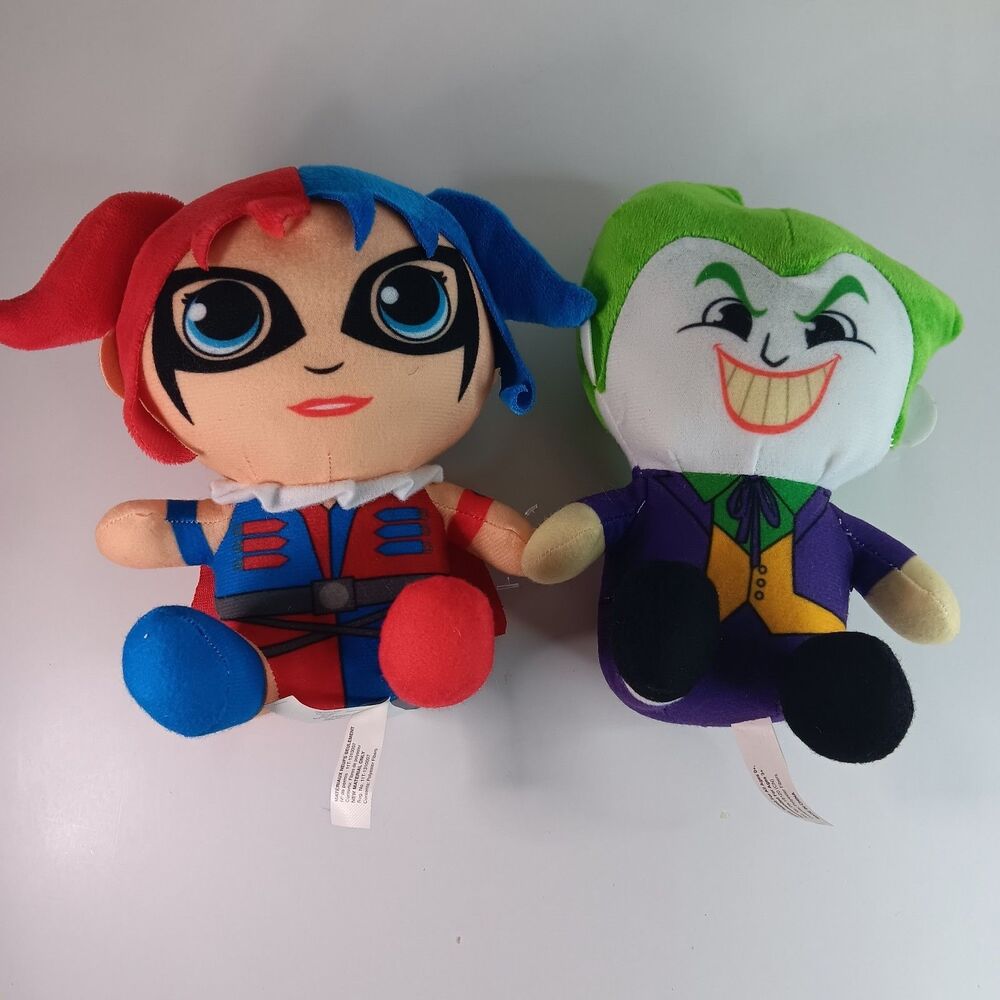 Toy Factory Justice League Joker Harley Quinn Plush Toy Lot Batman Villain